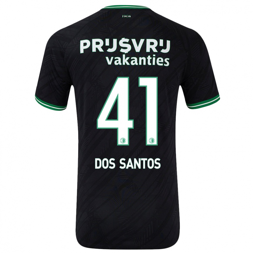 Hombre Fútbol Camiseta Giuliany Ben-David Dos Santos #41 Negro Verde 2ª Equipación 2024/25 Perú