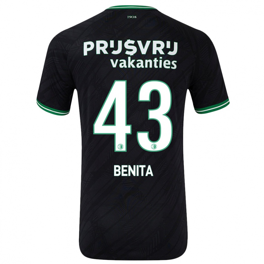 Hombre Fútbol Camiseta Mimeirhel Benita #43 Negro Verde 2ª Equipación 2024/25 Perú