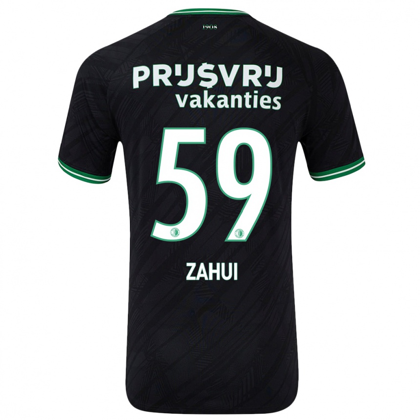 Hombre Fútbol Camiseta Nesta Zahui #59 Negro Verde 2ª Equipación 2024/25 Perú