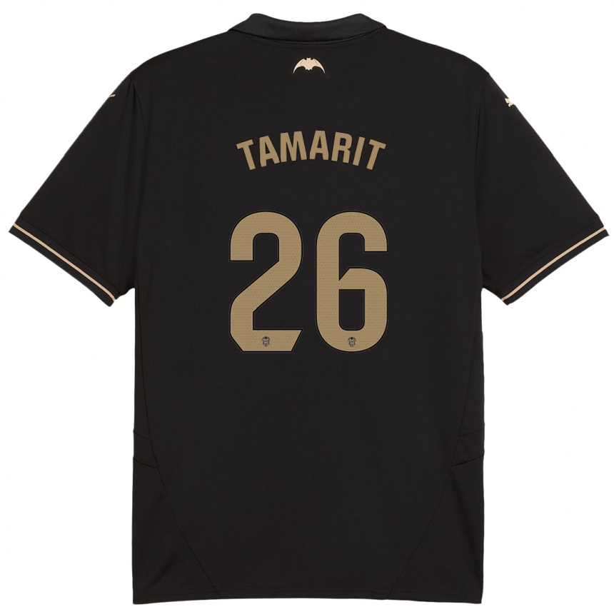 Hombre Fútbol Camiseta Sara Tamarit #26 Negro 2ª Equipación 2024/25 Perú