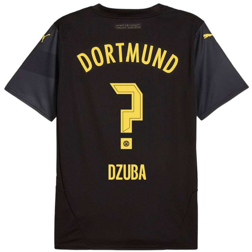 Hombre Fútbol Camiseta Fabian Dzuba #0 Negro Amarillo 2ª Equipación 2024/25 Perú