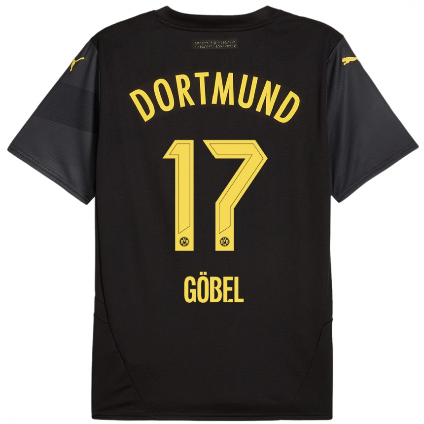 Hombre Fútbol Camiseta Patrick Göbel #17 Negro Amarillo 2ª Equipación 2024/25 Perú