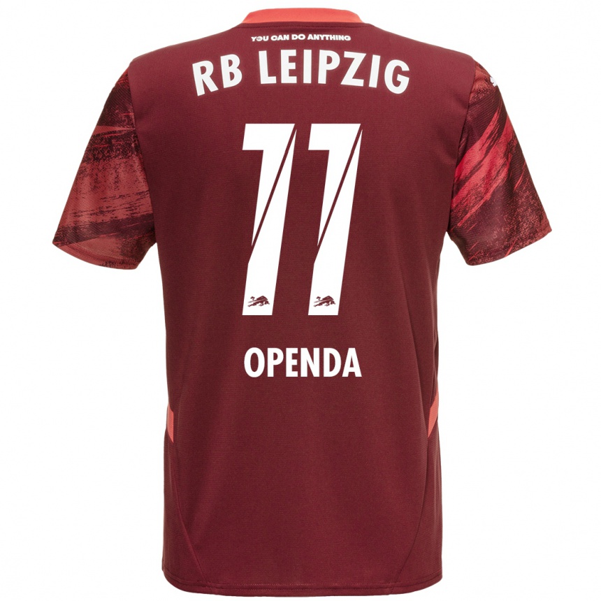 Hombre Fútbol Camiseta Loïs Openda #11 Borgoña 2ª Equipación 2024/25 Perú