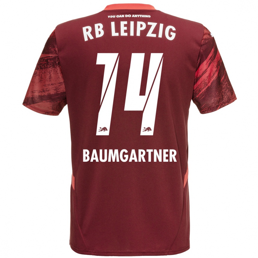 Hombre Fútbol Camiseta Christoph Baumgartner #14 Borgoña 2ª Equipación 2024/25 Perú