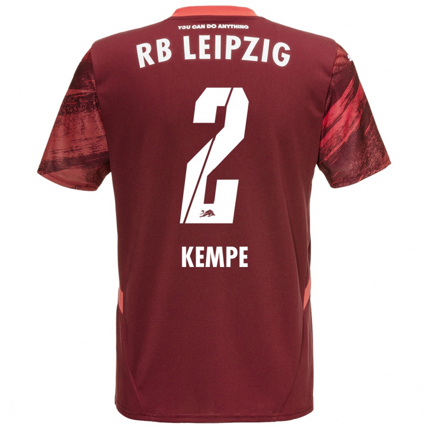 Hombre Fútbol Camiseta Frederike Kempe #2 Borgoña 2ª Equipación 2024/25 Perú