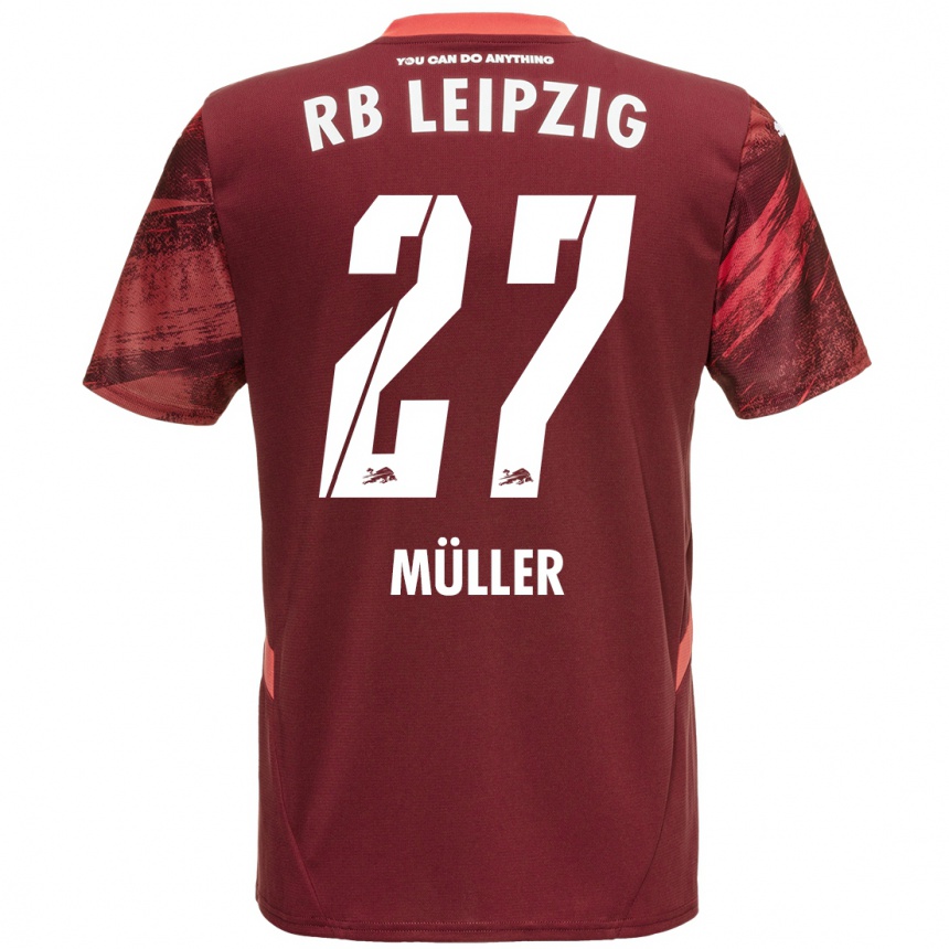 Hombre Fútbol Camiseta Marlene Müller #27 Borgoña 2ª Equipación 2024/25 Perú