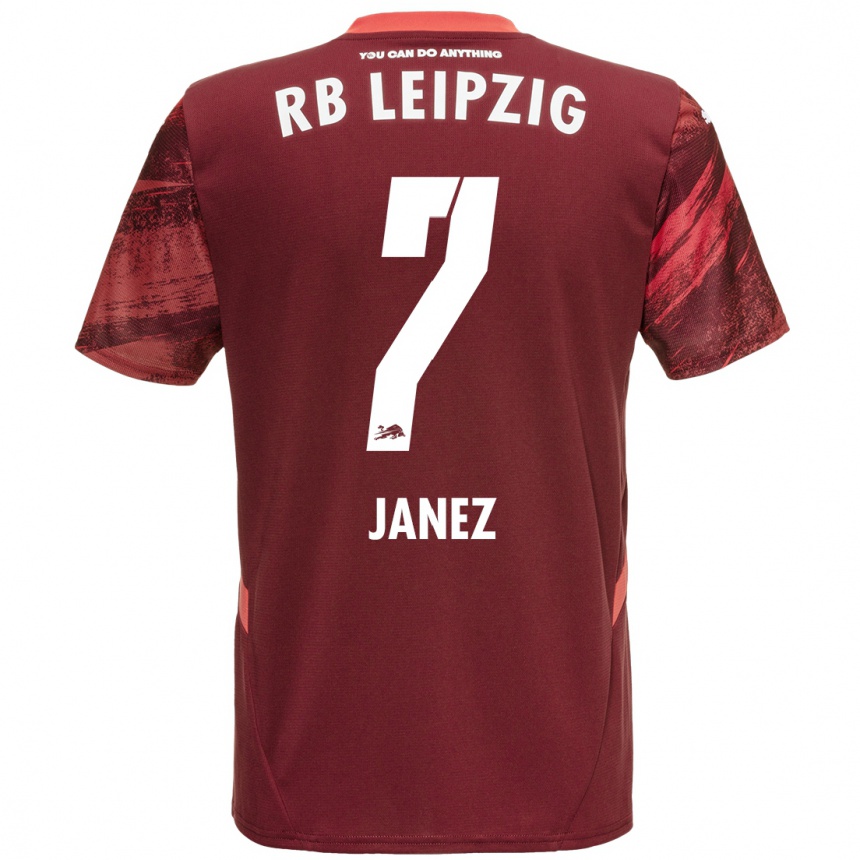 Hombre Fútbol Camiseta Korina Lara Janež #7 Borgoña 2ª Equipación 2024/25 Perú