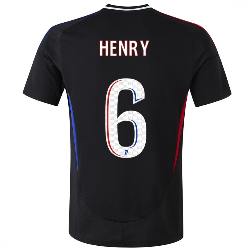 Hombre Fútbol Camiseta Amandine Henry #6 Negro 2ª Equipación 2024/25 Perú