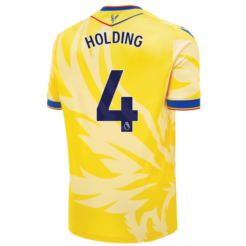 Hombre Fútbol Camiseta Rob Holding #4 Amarillo 2ª Equipación 2024/25 Perú