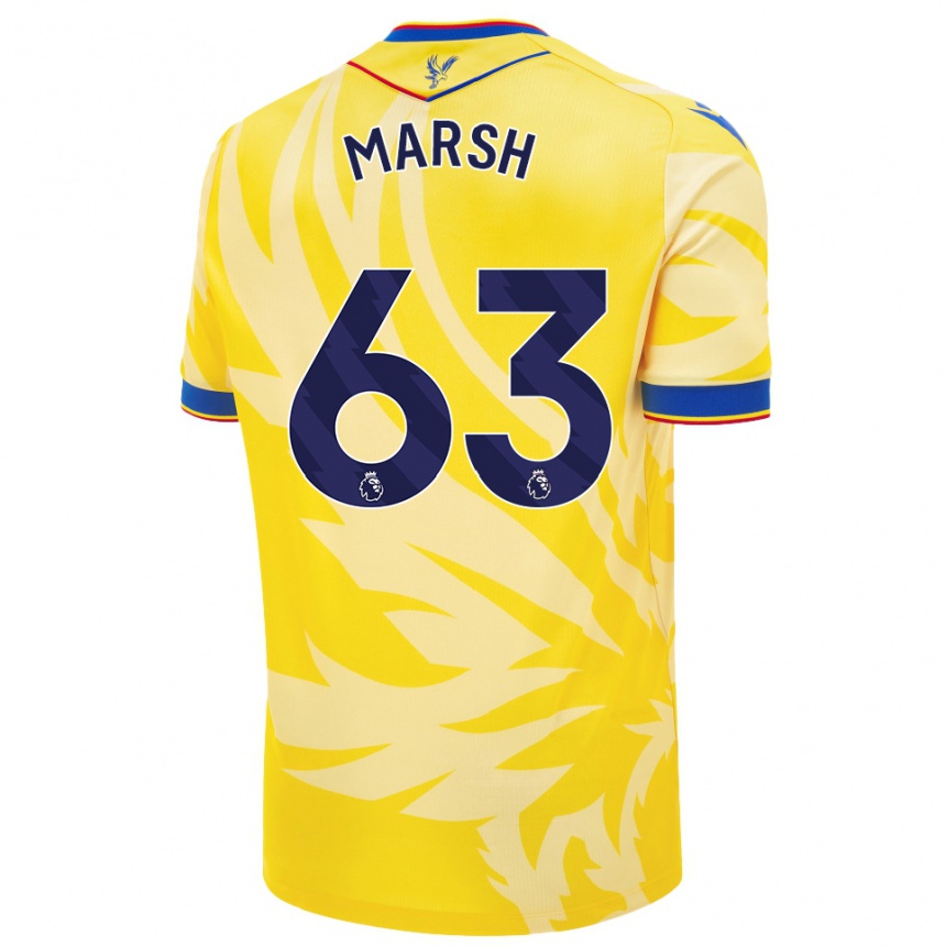 Hombre Fútbol Camiseta Zach Marsh #63 Amarillo 2ª Equipación 2024/25 Perú