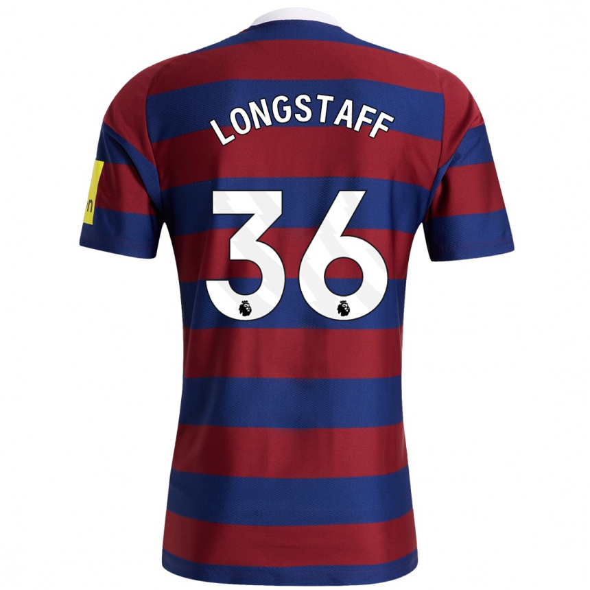 Hombre Fútbol Camiseta Sean Longstaff #36 Burdeos Azul Marino 2ª Equipación 2024/25 Perú