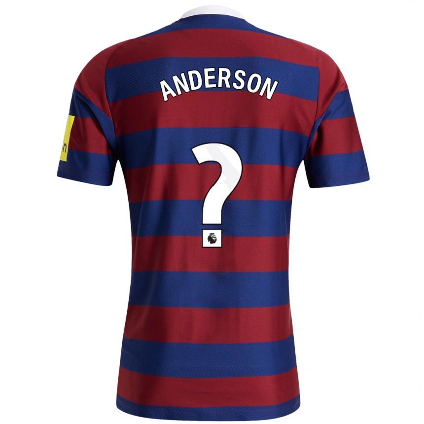 Hombre Fútbol Camiseta Will Anderson #0 Burdeos Azul Marino 2ª Equipación 2024/25 Perú