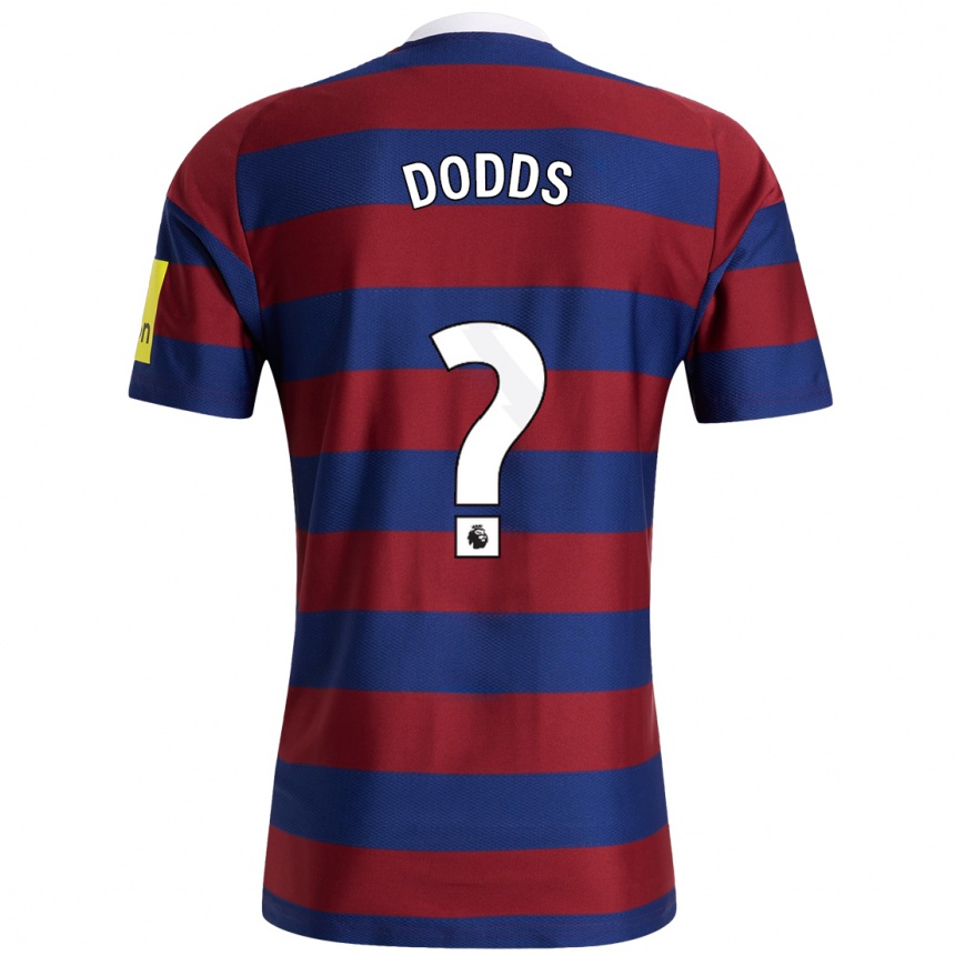 Hombre Fútbol Camiseta Archie Dodds #0 Burdeos Azul Marino 2ª Equipación 2024/25 Perú