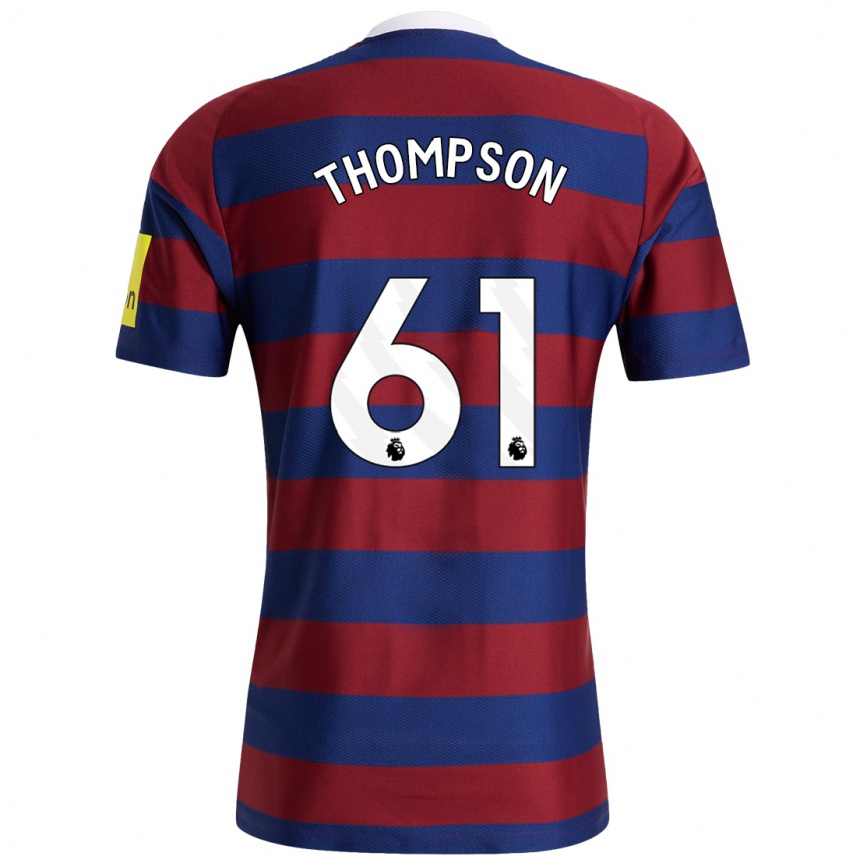 Hombre Fútbol Camiseta Max Thompson #61 Burdeos Azul Marino 2ª Equipación 2024/25 Perú