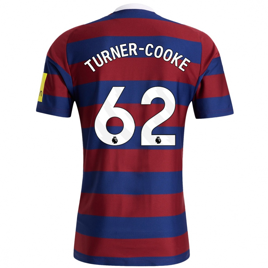 Hombre Fútbol Camiseta Jay Turner-Cooke #62 Burdeos Azul Marino 2ª Equipación 2024/25 Perú