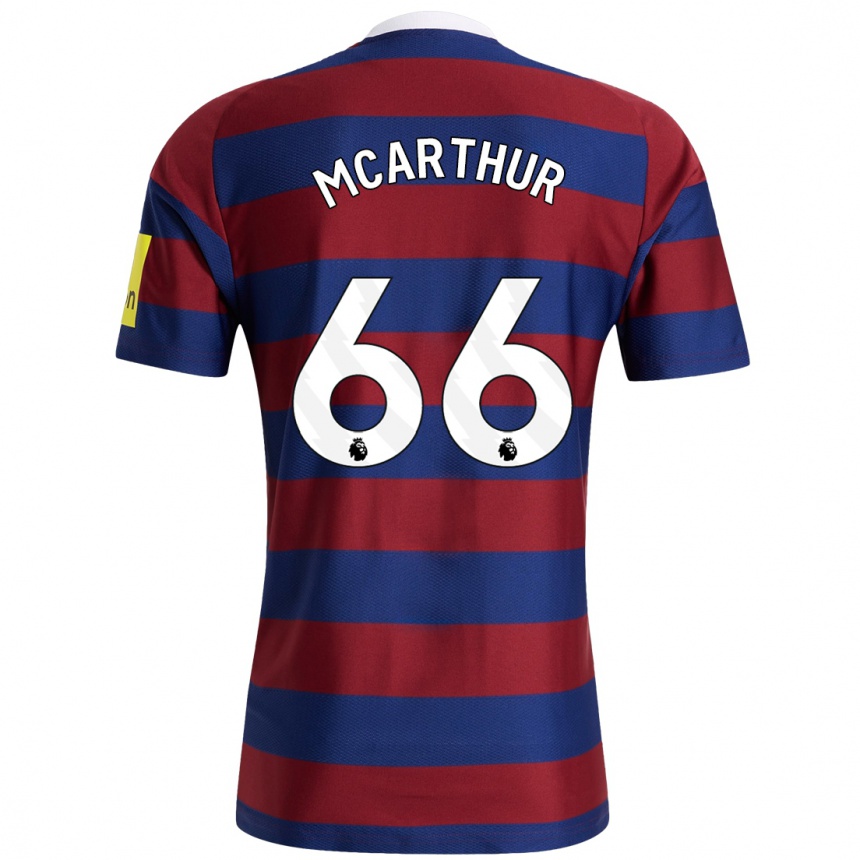 Hombre Fútbol Camiseta Charlie Mcarthur #66 Burdeos Azul Marino 2ª Equipación 2024/25 Perú