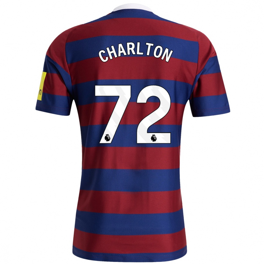 Hombre Fútbol Camiseta Dylan Charlton #72 Burdeos Azul Marino 2ª Equipación 2024/25 Perú