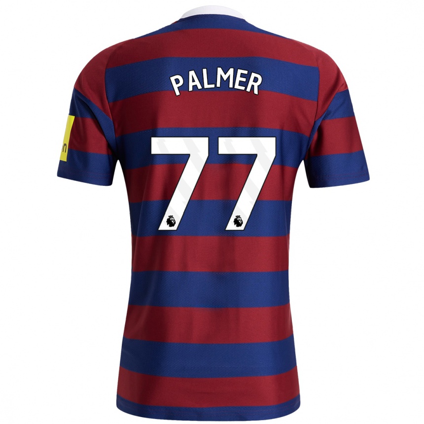 Hombre Fútbol Camiseta Darren Palmer #77 Burdeos Azul Marino 2ª Equipación 2024/25 Perú