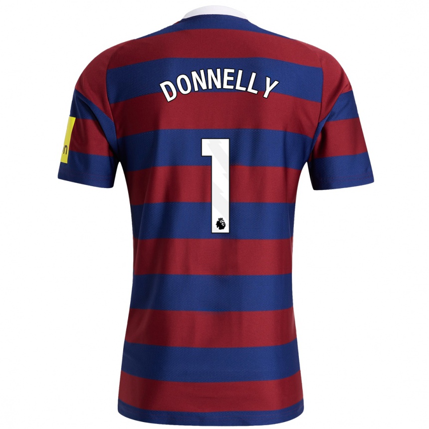 Hombre Fútbol Camiseta Grace Donnelly #1 Burdeos Azul Marino 2ª Equipación 2024/25 Perú