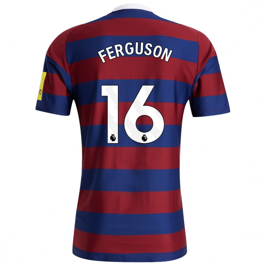 Hombre Fútbol Camiseta Becky Ferguson #16 Burdeos Azul Marino 2ª Equipación 2024/25 Perú