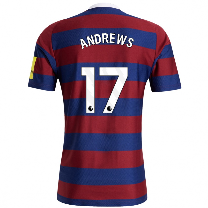 Hombre Fútbol Camiseta Amy Andrews #17 Burdeos Azul Marino 2ª Equipación 2024/25 Perú