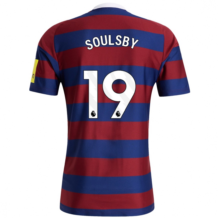 Hombre Fútbol Camiseta Anna Soulsby #19 Burdeos Azul Marino 2ª Equipación 2024/25 Perú