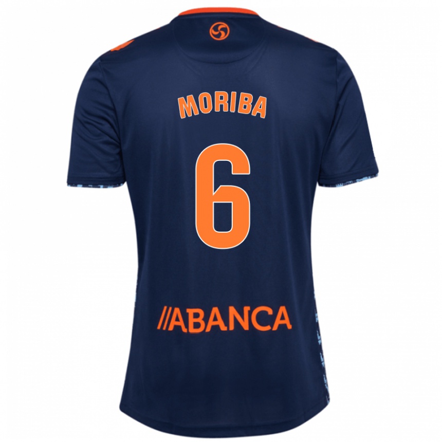 Hombre Fútbol Camiseta Ilaix Moriba #6 Azul Marino 2ª Equipación 2024/25 Perú