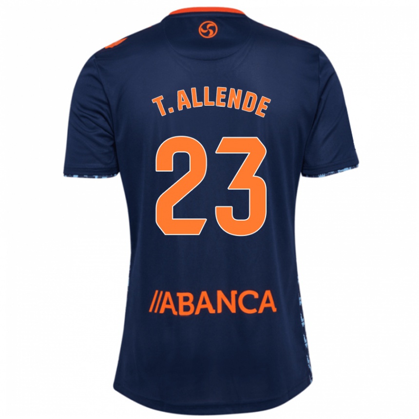 Hombre Fútbol Camiseta Tadeo Allende #23 Azul Marino 2ª Equipación 2024/25 Perú