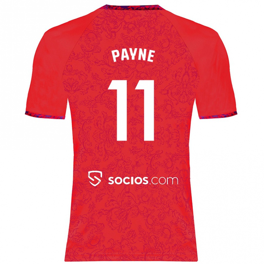 Hombre Fútbol Camiseta Antionette Oyedupe Toni Payne #11 Rojo 2ª Equipación 2024/25 Perú