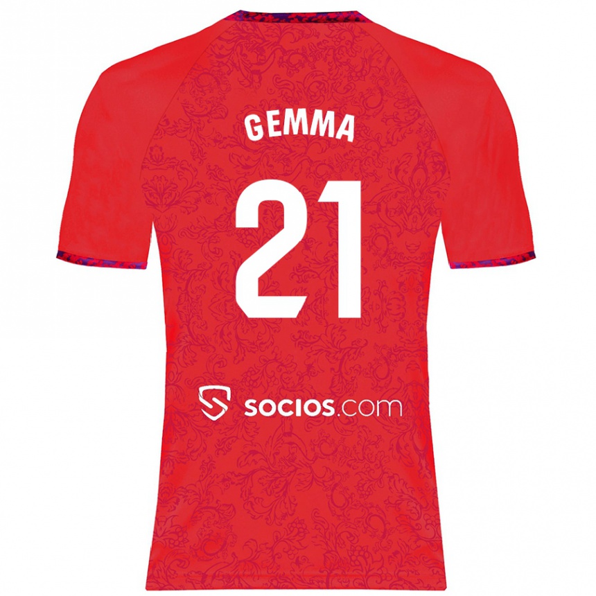 Hombre Fútbol Camiseta Gemma Gili Giner #21 Rojo 2ª Equipación 2024/25 Perú