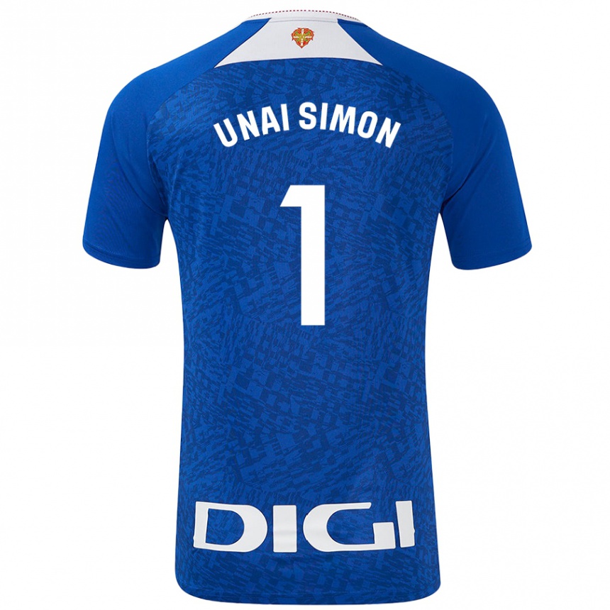 Hombre Fútbol Camiseta Unai Simón #1 Azul Real 2ª Equipación 2024/25 Perú