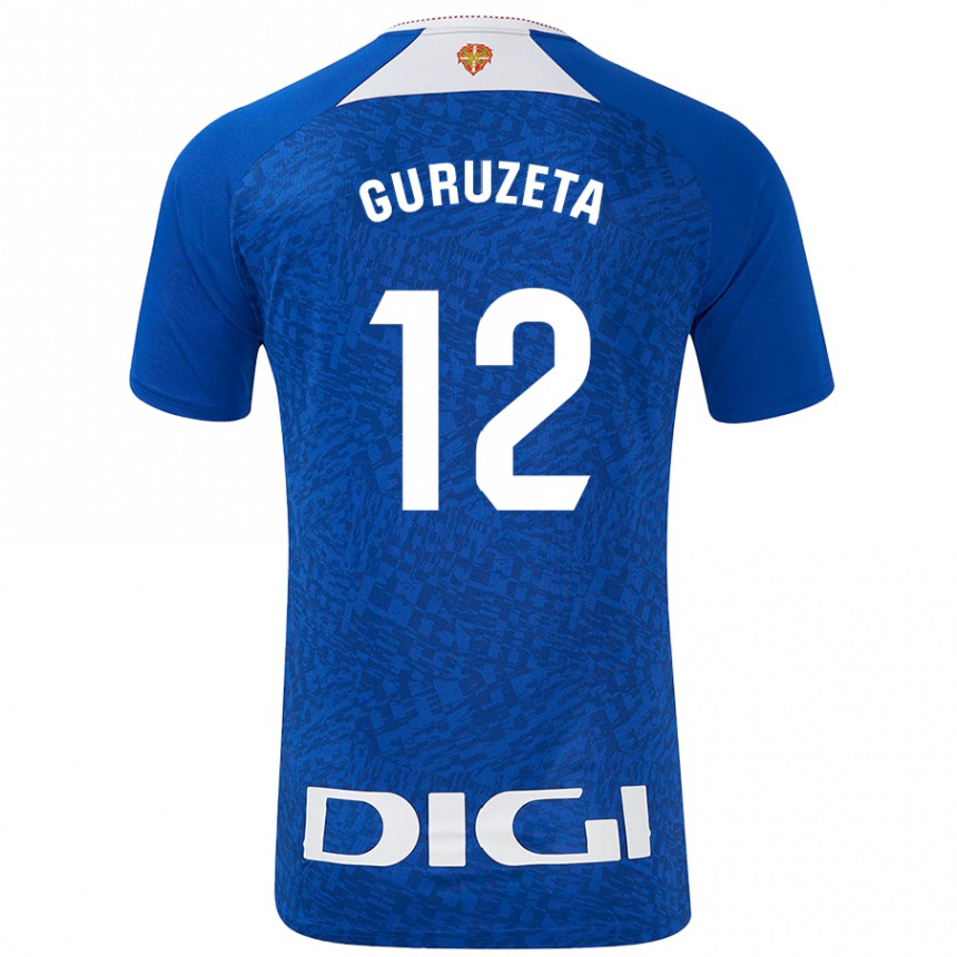 Hombre Fútbol Camiseta Gorka Guruzeta #12 Azul Real 2ª Equipación 2024/25 Perú