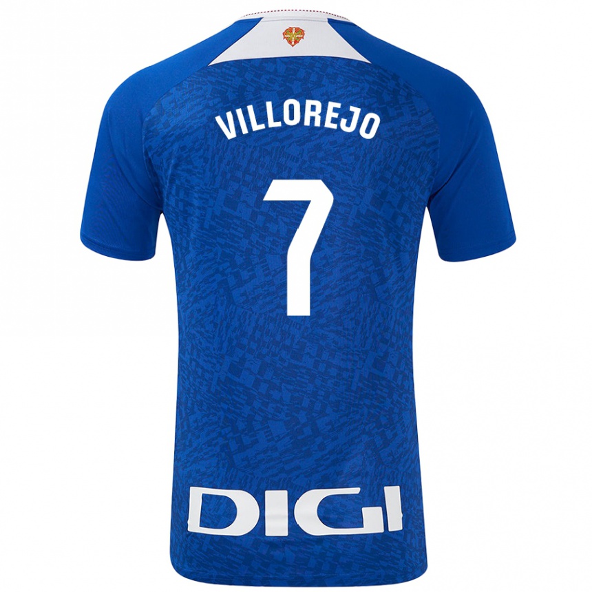 Hombre Fútbol Camiseta Ardaitz Villorejo #7 Azul Real 2ª Equipación 2024/25 Perú