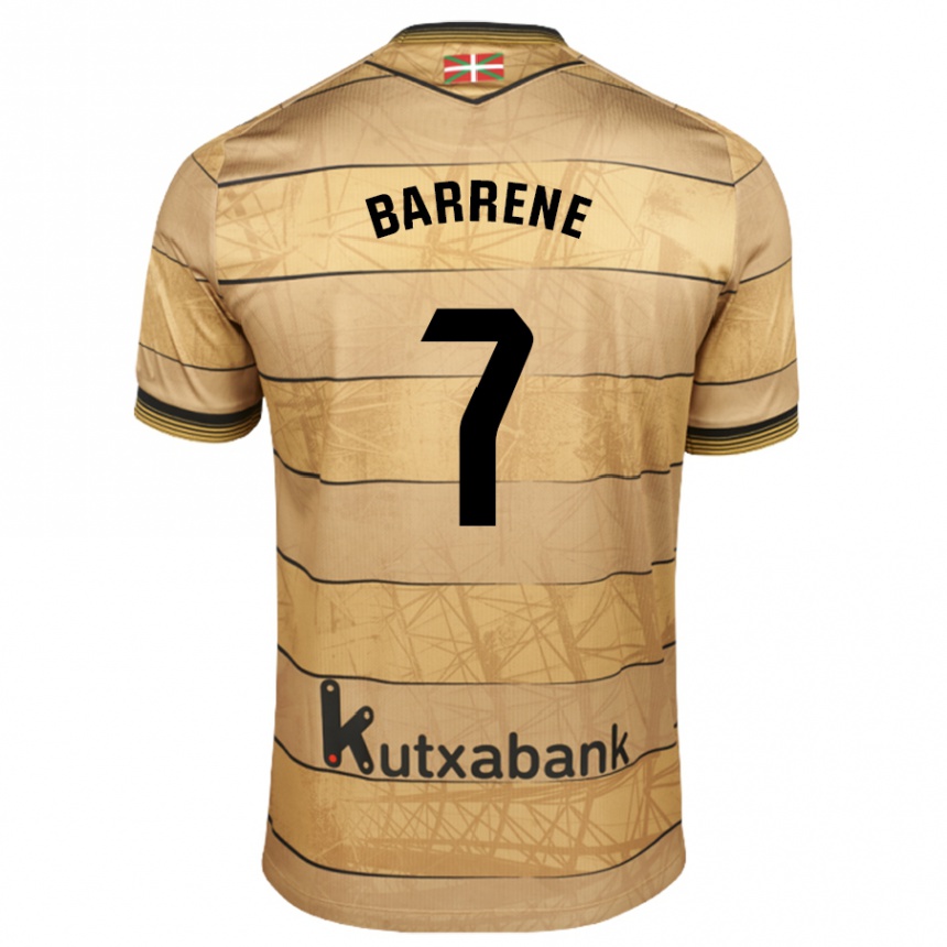 Hombre Fútbol Camiseta Ander Barrene #7 Marrón 2ª Equipación 2024/25 Perú