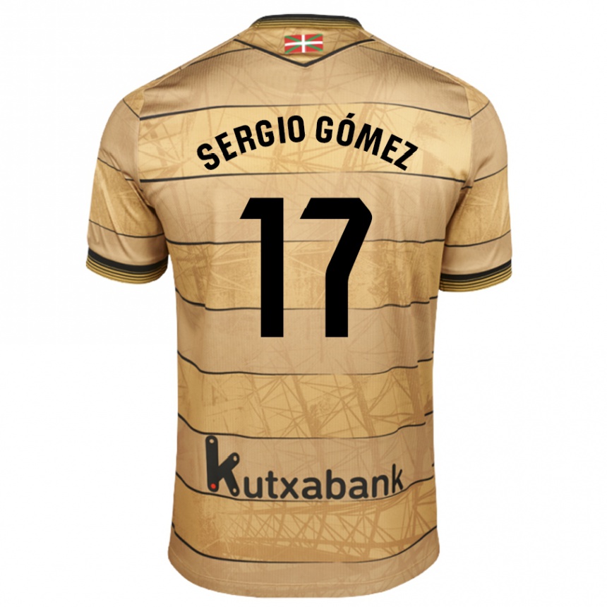 Hombre Fútbol Camiseta Sergio Gómez #17 Marrón 2ª Equipación 2024/25 Perú