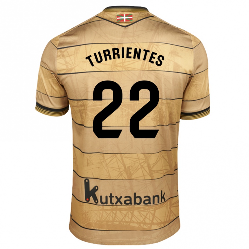 Hombre Fútbol Camiseta Beñat Turrientes #22 Marrón 2ª Equipación 2024/25 Perú