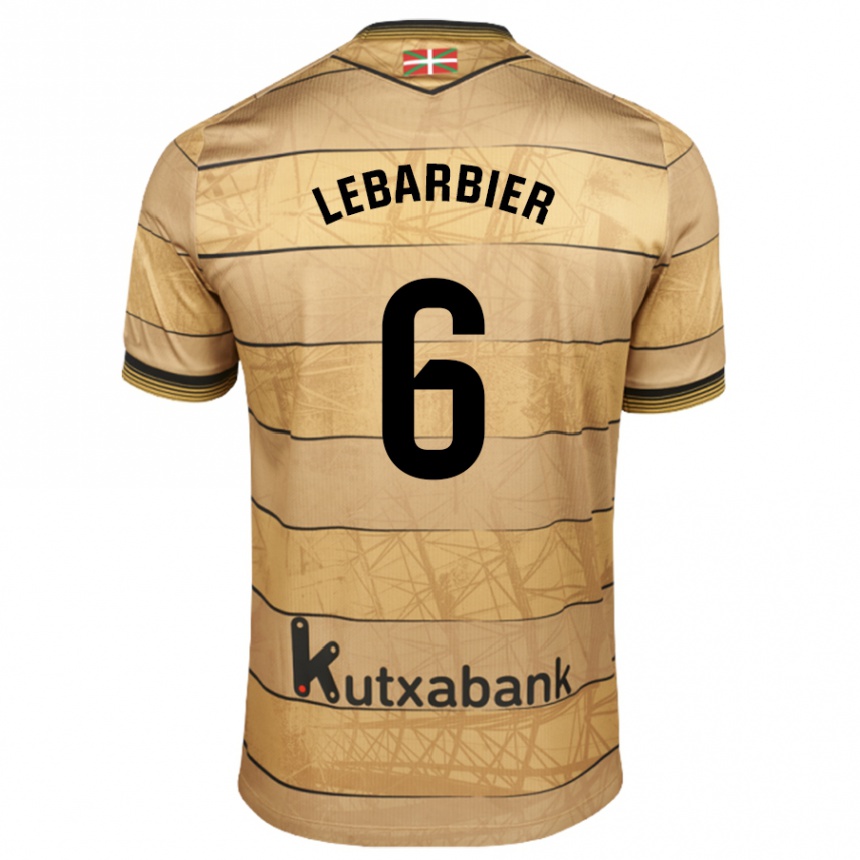 Hombre Fútbol Camiseta Alex Lebarbier #6 Marrón 2ª Equipación 2024/25 Perú