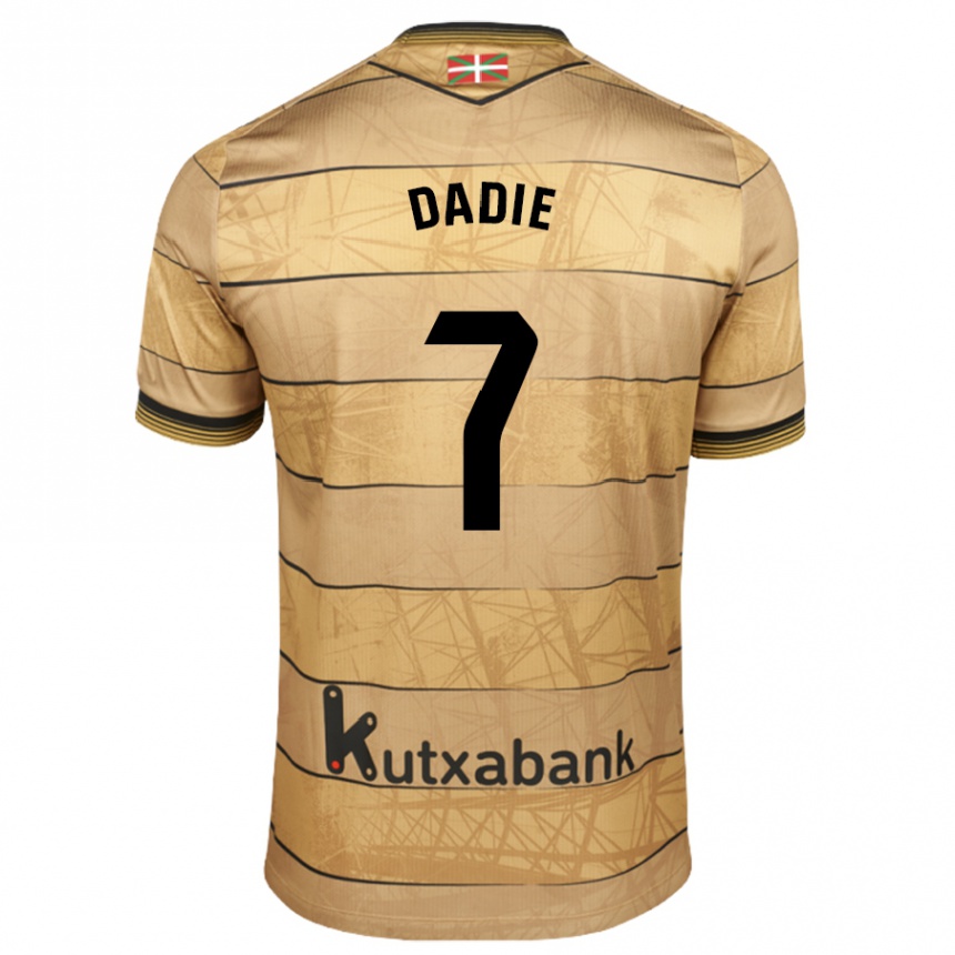 Hombre Fútbol Camiseta Alberto Dadie #7 Marrón 2ª Equipación 2024/25 Perú