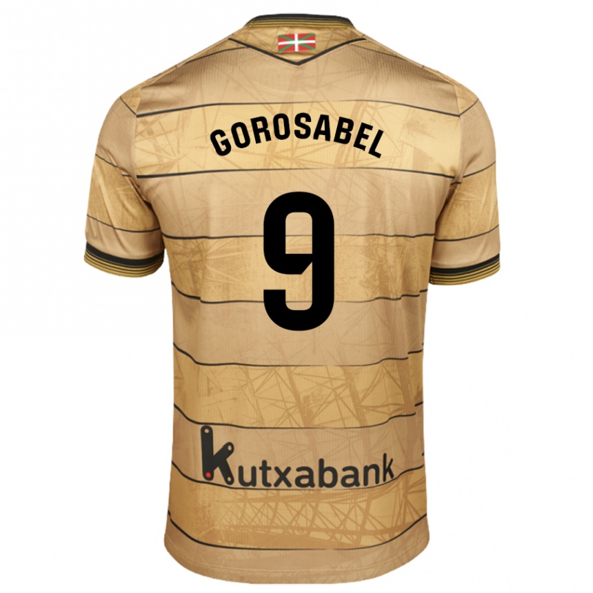 Hombre Fútbol Camiseta Jakes Gorosabel #9 Marrón 2ª Equipación 2024/25 Perú