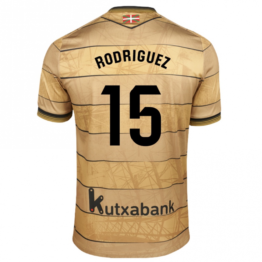 Hombre Fútbol Camiseta Peru Rodríguez #15 Marrón 2ª Equipación 2024/25 Perú