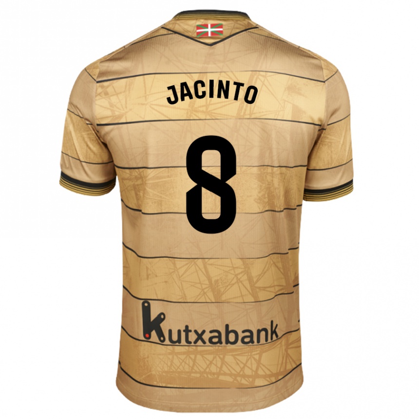 Hombre Fútbol Camiseta Andreia De Jesus Jacinto #8 Marrón 2ª Equipación 2024/25 Perú