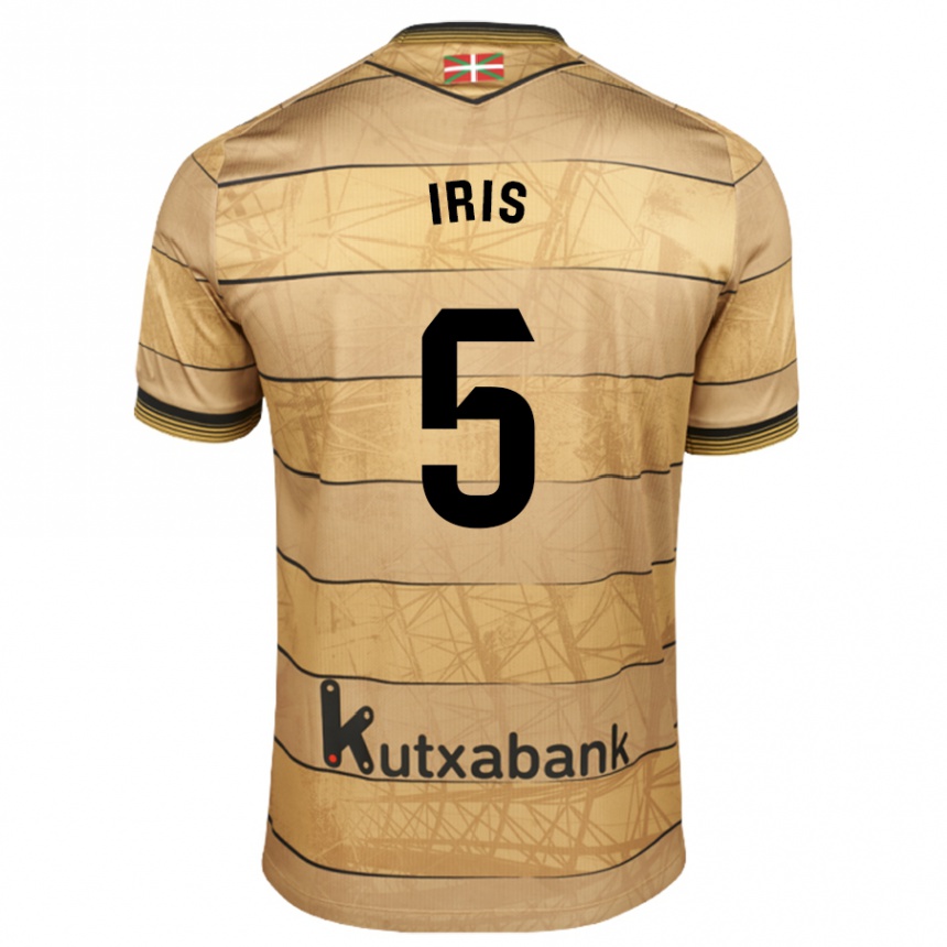 Hombre Fútbol Camiseta Iris Arnaiz Gil #5 Marrón 2ª Equipación 2024/25 Perú