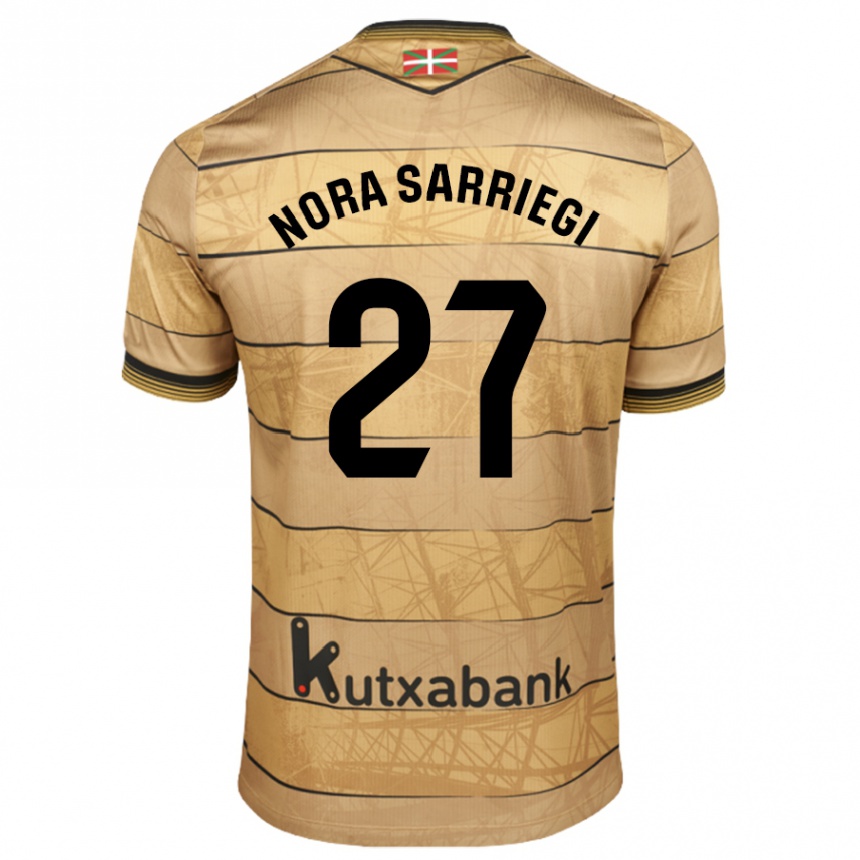 Hombre Fútbol Camiseta Nora Sarriegi Galdos #27 Marrón 2ª Equipación 2024/25 Perú