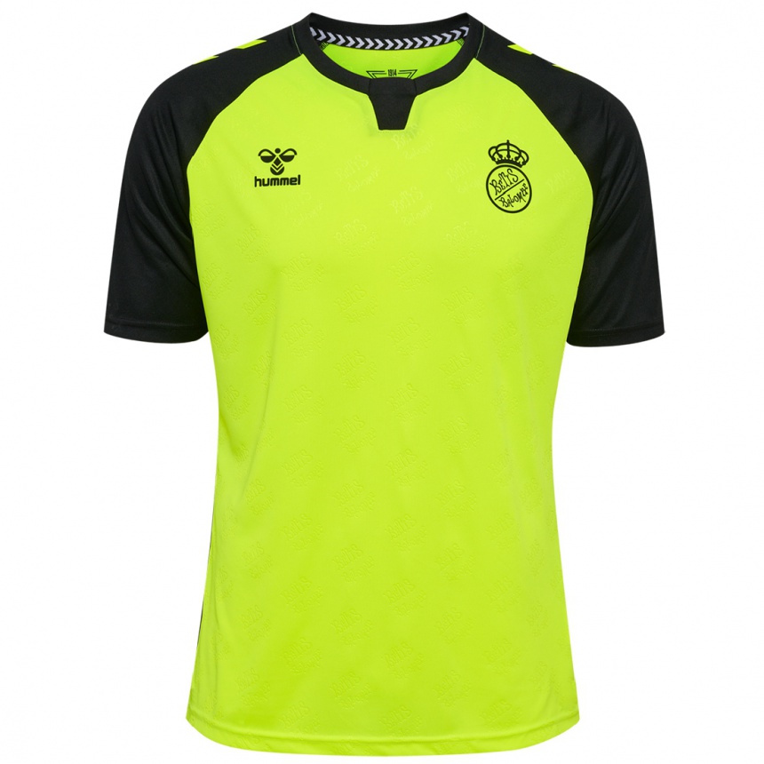 Hombre Fútbol Camiseta Su Nombre #0 Amarillo Fluorescente Negro 2ª Equipación 2024/25 Perú