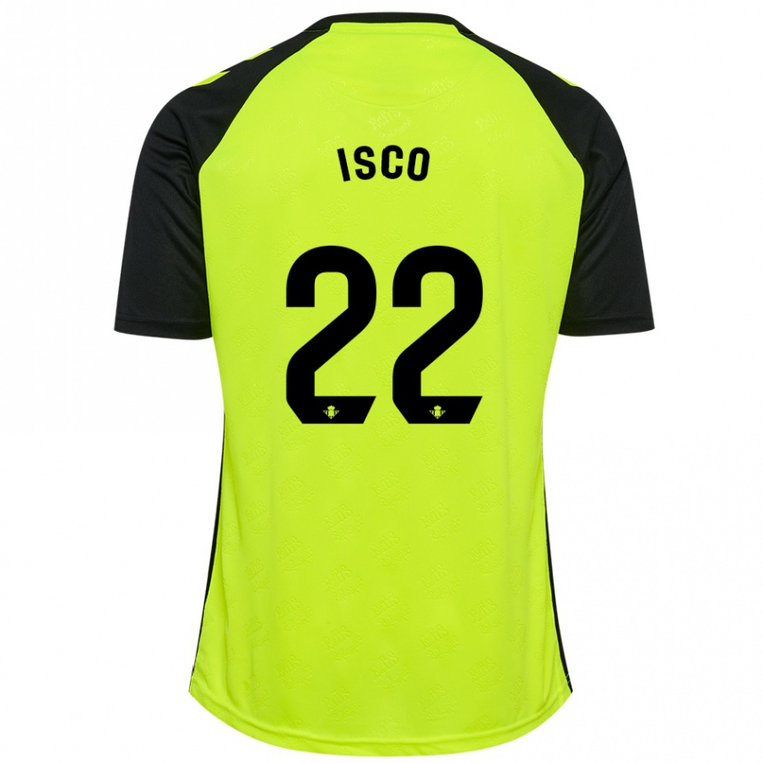 Hombre Fútbol Camiseta Isco #22 Amarillo Fluorescente Negro 2ª Equipación 2024/25 Perú