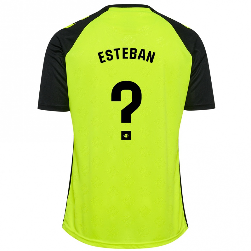 Hombre Fútbol Camiseta Paco Esteban #0 Amarillo Fluorescente Negro 2ª Equipación 2024/25 Perú