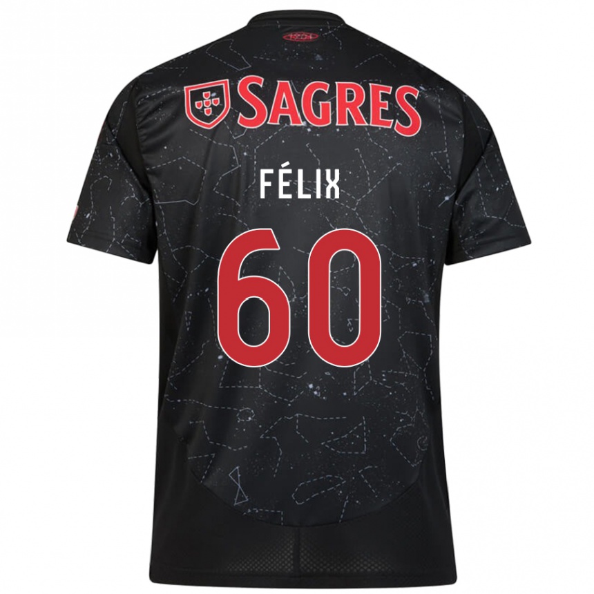 Hombre Fútbol Camiseta Nuno Félix #60 Negro Rojo 2ª Equipación 2024/25 Perú