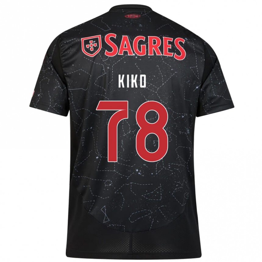 Hombre Fútbol Camiseta Kiko #78 Negro Rojo 2ª Equipación 2024/25 Perú