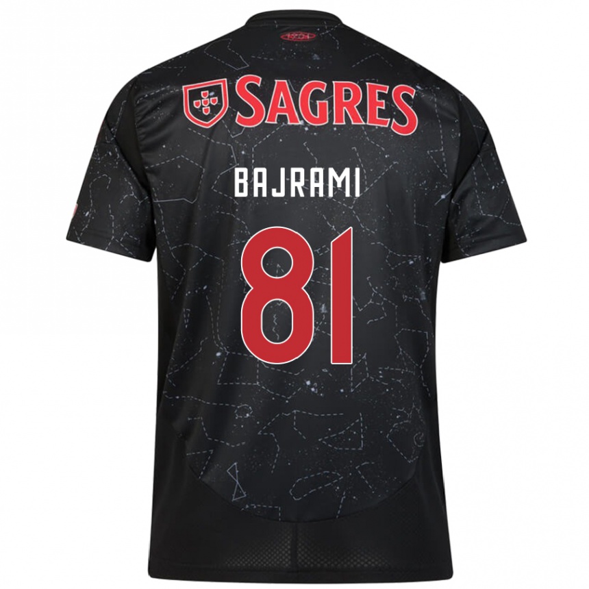 Hombre Fútbol Camiseta Adrian Bajrami #81 Negro Rojo 2ª Equipación 2024/25 Perú