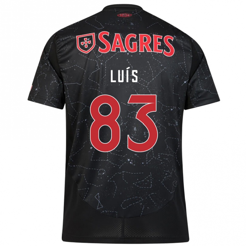 Hombre Fútbol Camiseta Rafael Luís #83 Negro Rojo 2ª Equipación 2024/25 Perú